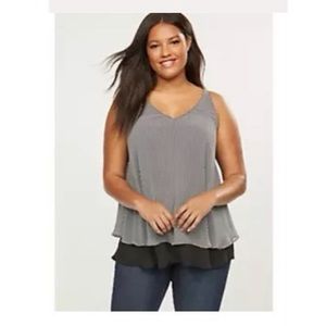 Lane Bryant Essentials Double-Layer Swing Tank